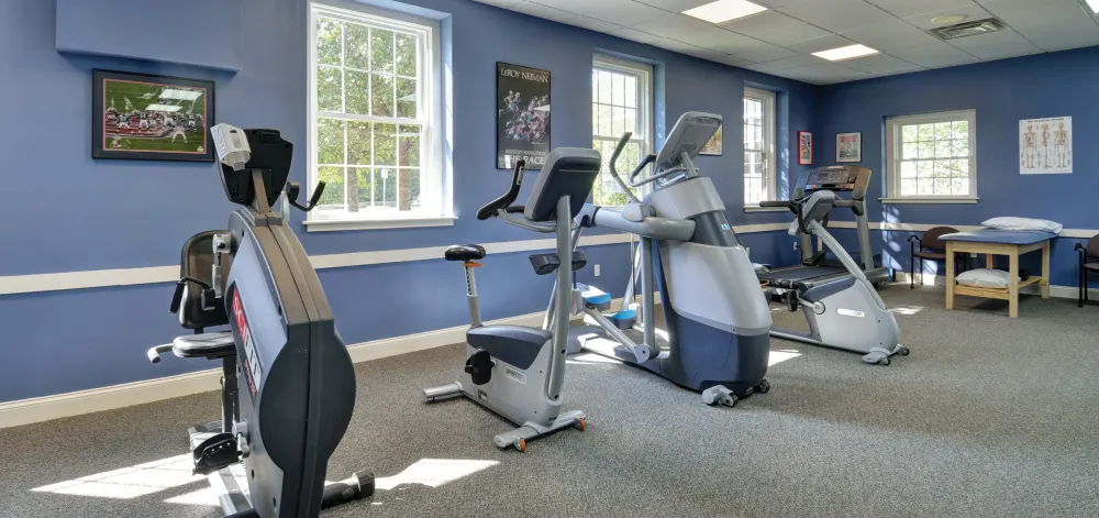 Exercise equipment in the Mobility Plus clinic